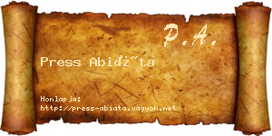 Press Abiáta névjegykártya